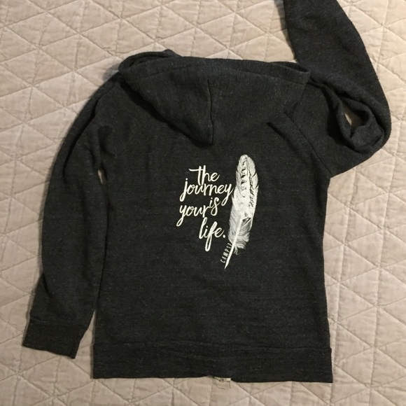 Alternative Apparel Tops - Alternative Earth Apparel Gray Hoodie - Feather Journey design